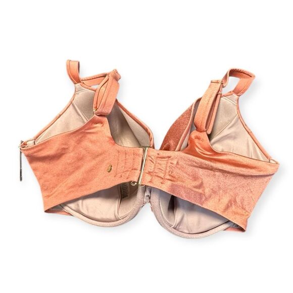 VICTORIA’S SECRET Women’s Rose Gold Twist Front Push-Up Bikini Top Size 38DDD - Picture 2 of 10